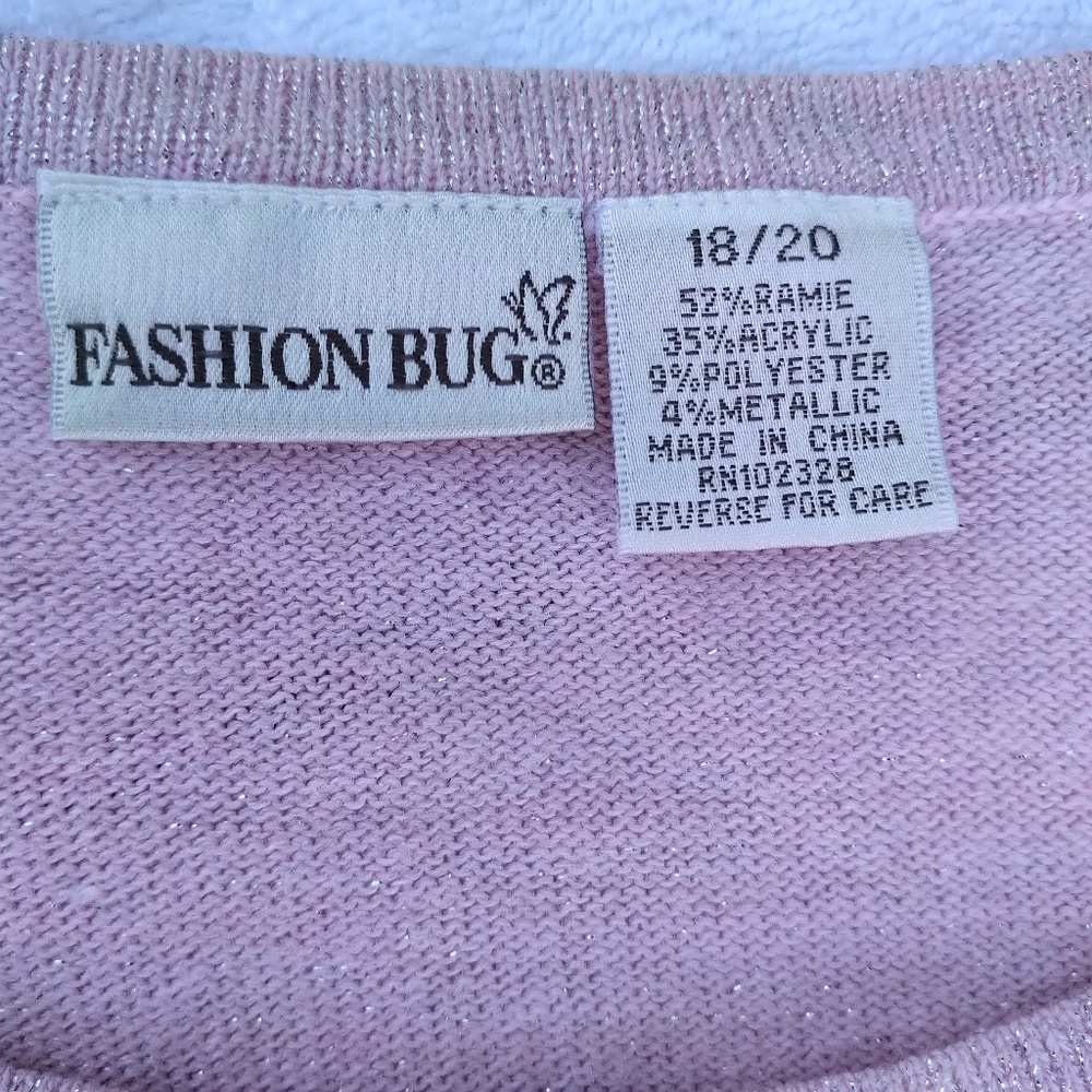Sleeveless  Pink Sweater EUC 18 20 - Picture 5 of 5